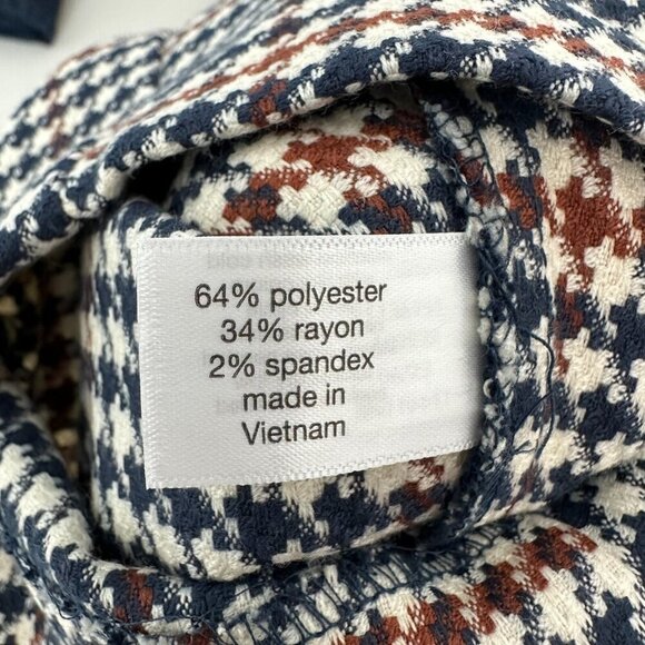 Lane Bryant Pants Size 20 Houndstooth Straight Mid Rise - Picture 5 of 10